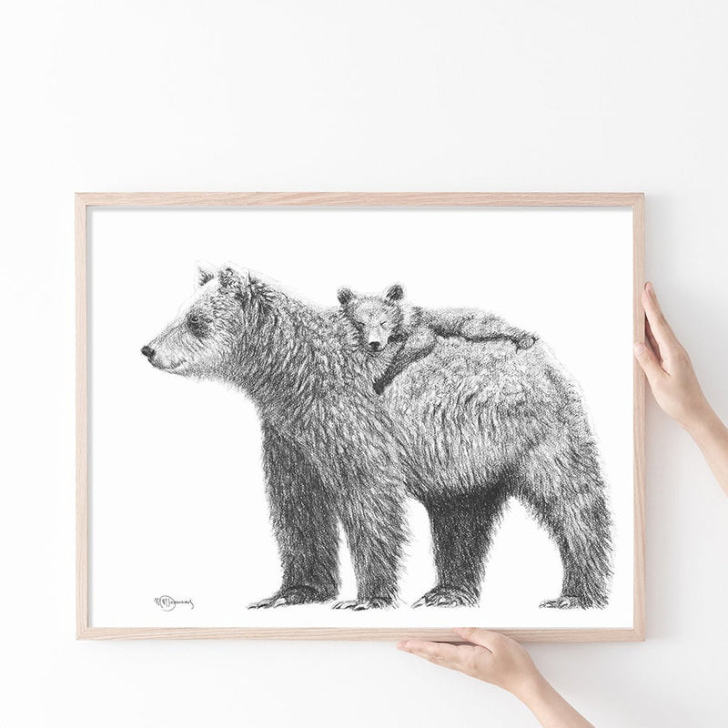 Illustration | Maman ours et son bébé | Le Nid atelier