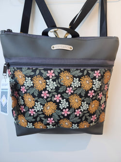 Sac Nini | Gris Fleuris jaune | Origamy