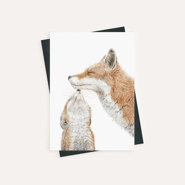 Carte de souhaits | Renard et son bébé  | Le Nid atelier
