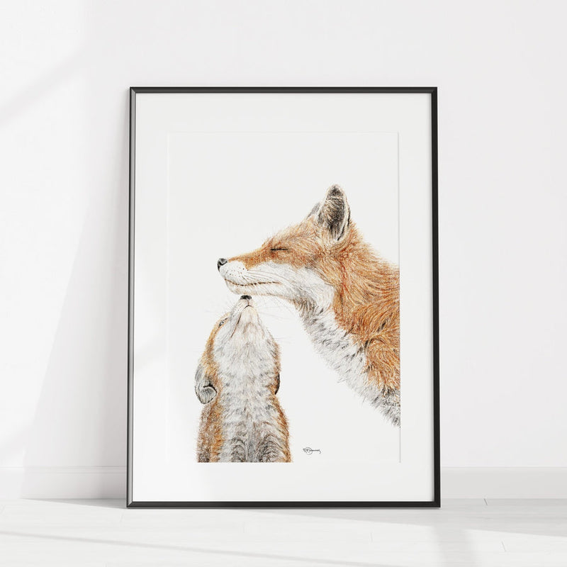 Illustration | Maman renard et son bébé | Le Nid atelier