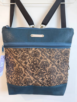 Sac Nini liège | Sarcelle dentelle | Origamy