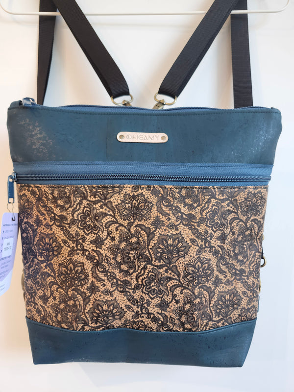 Sac Nini liège | Sarcelle dentelle | Origamy
