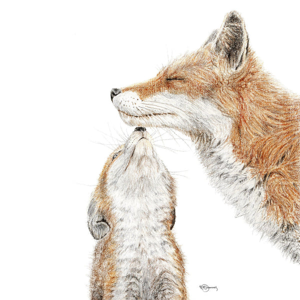 Illustration | Maman renard et son bébé | Le Nid atelier
