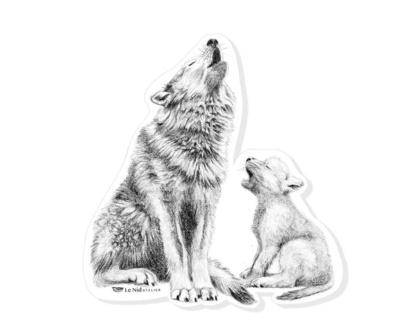 Autocollant | Loup | Le Nid atelier