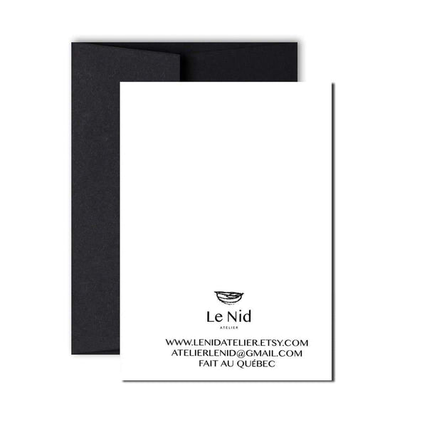 Carte de souhaits | Orignal debout | Le Nid atelier