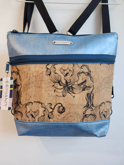 Sac Nini liège | bleu poudre brillant | Origamy