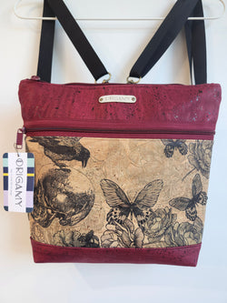 Sac Nini liège | bordeau et papillon| Origamy