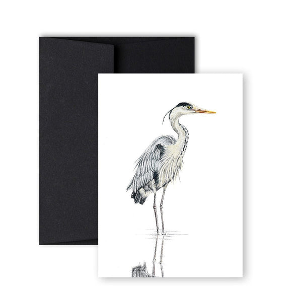 Carte de souhaits | Grand Héron Bleu debout | Le Nid atelier