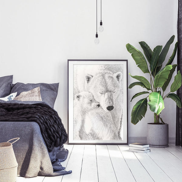 Illustration | Ours polaire et son bébé | Le Nid atelier