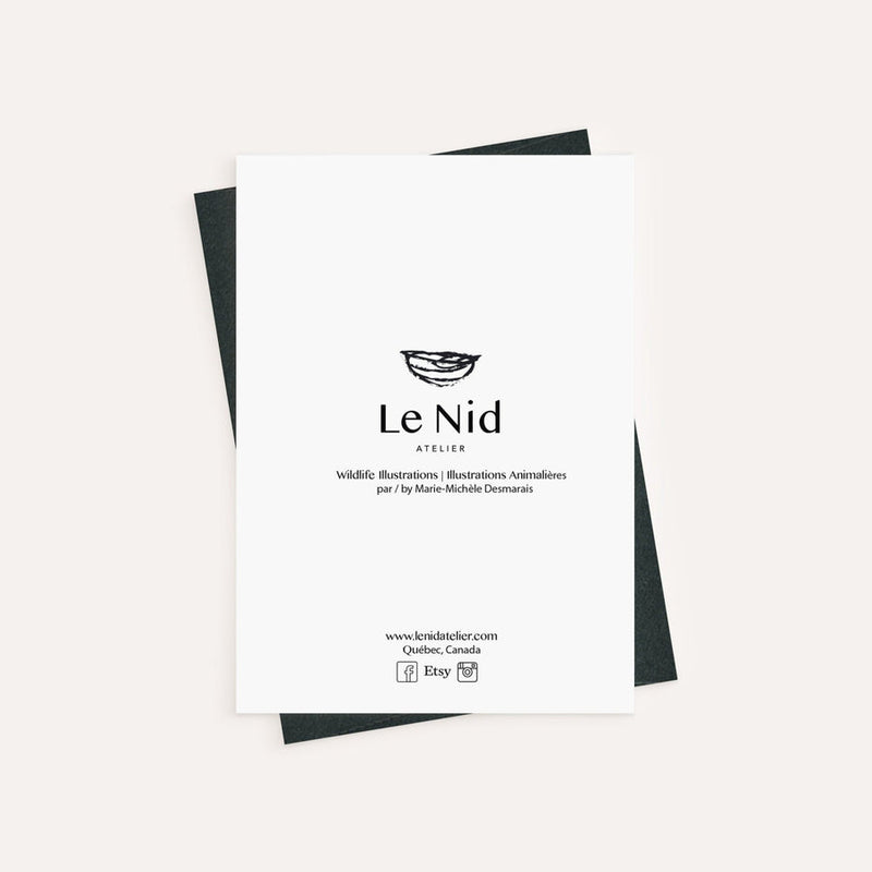 Carte de souhaits | Renard et son bébé  | Le Nid atelier