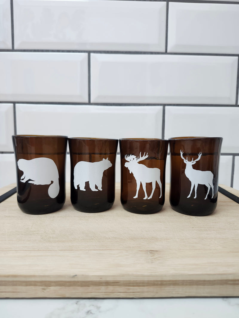 Verres recyclées animaux  | 4 modèles