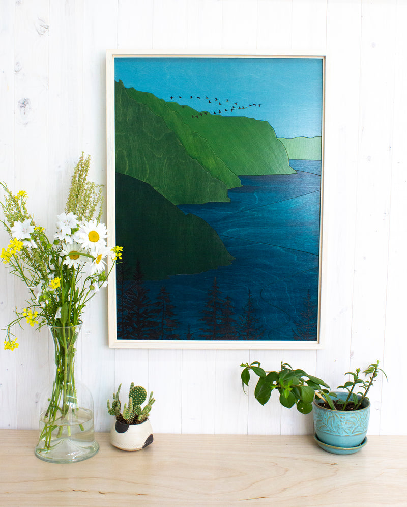 Tableau en bois L'Anse à Tabatière 20 | 19 X 25 3/4 | RDB Design