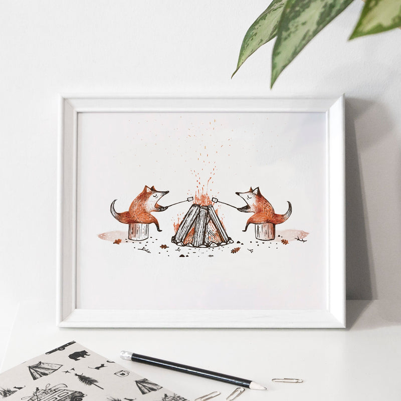Illustration | Feu de camp | Geneviève Andersen