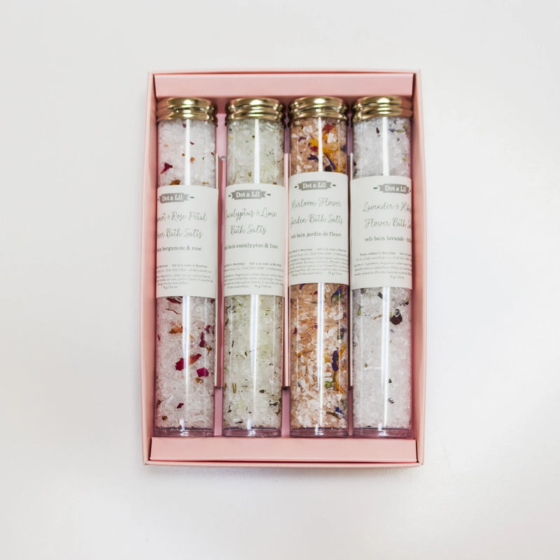 Coffret cadeau collection Sels de bain | Dot & Lil