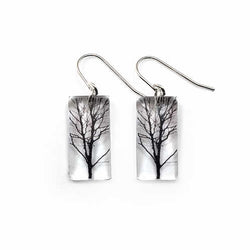 Boucles d'oreilles Petite Arbre | Black drop