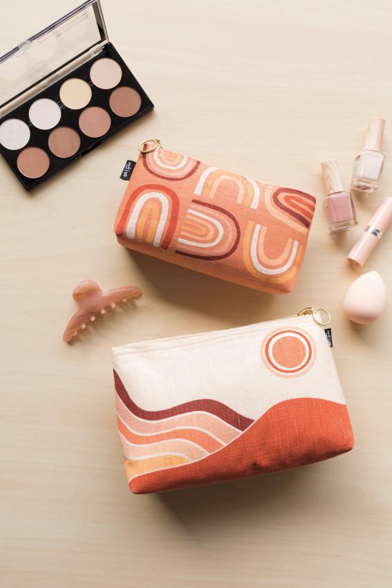 Sac à cosmétique petit en lin Solstice - Danica