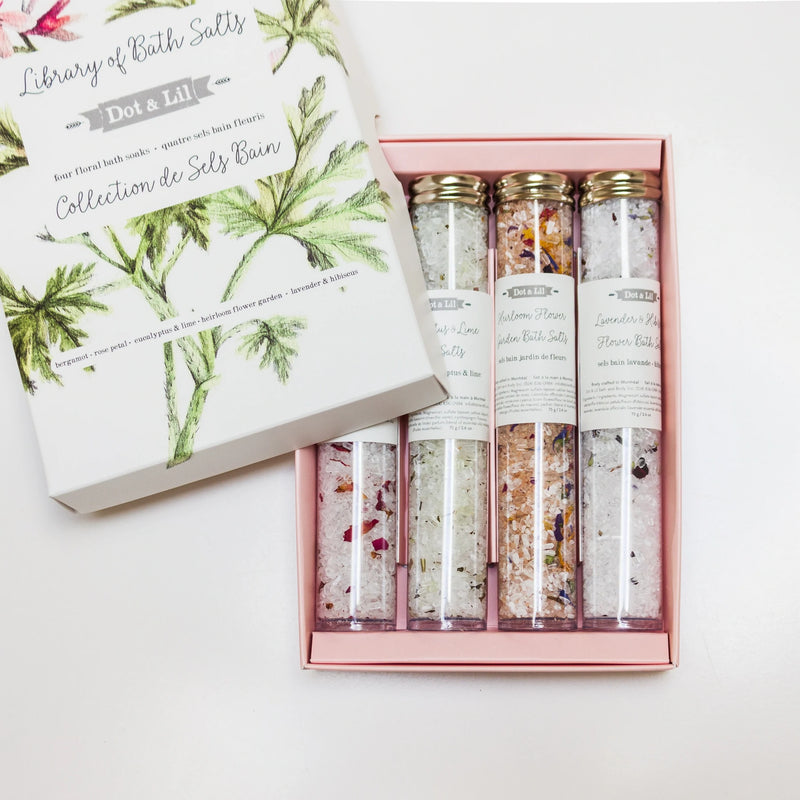 Coffret cadeau collection Sels de bain | Dot & Lil