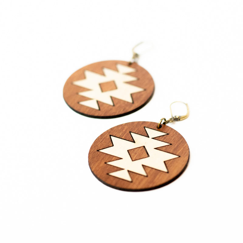 Boucles d'oreilles Sud ouest grande - Rebelles des bois