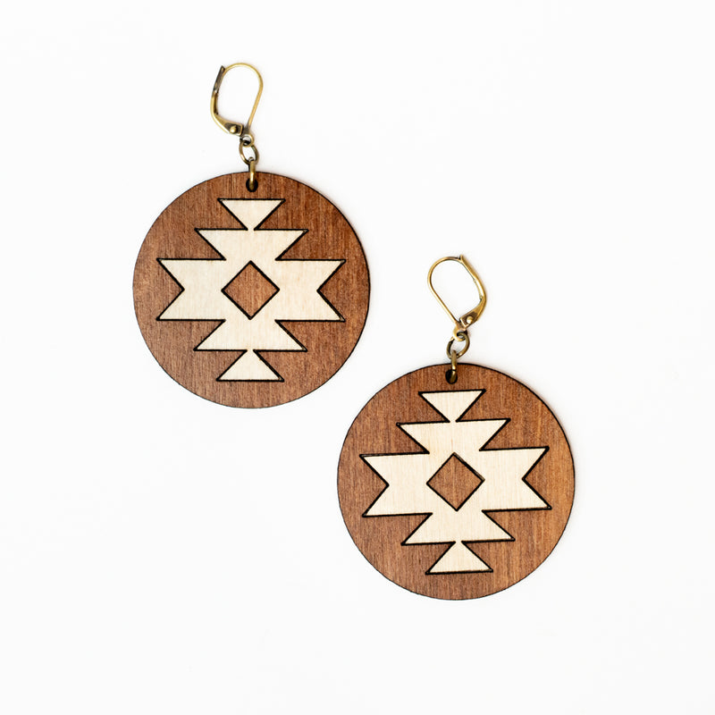 Boucles d'oreilles Sud ouest grande - Rebelles des bois