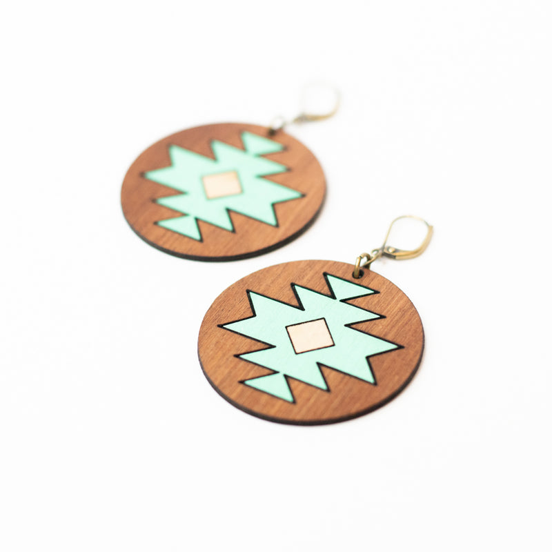 Boucles d'oreilles Sud ouest grande - Rebelles des bois