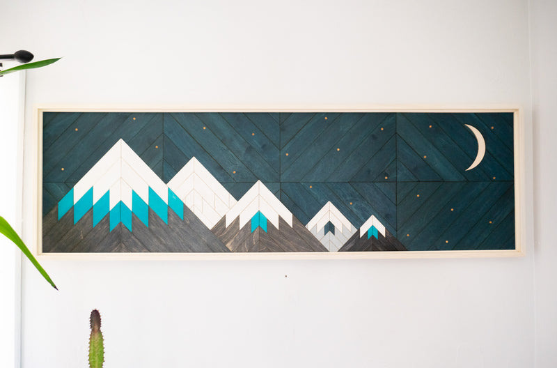 Tableau en bois Ciel étoilé 08 | 15 3/8 X 49 | RDB Design