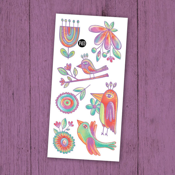 Tatouage temporaire | Les merveilleux oiseaux | Pico tatoo