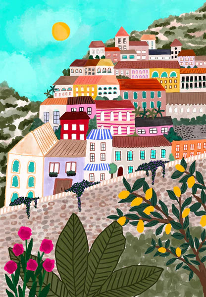 Illustration | Village coloré | MIMI & AUGUST