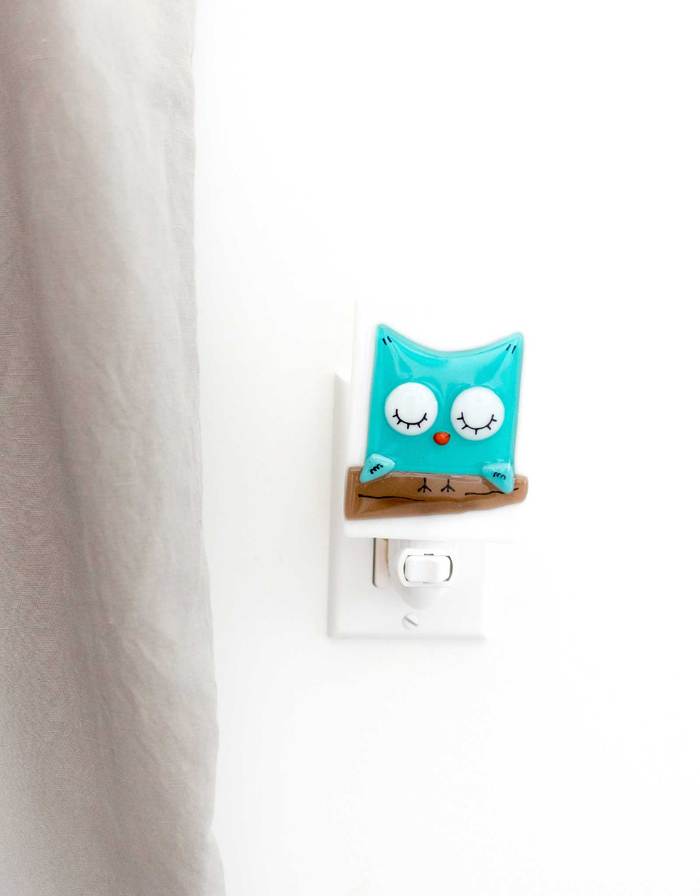 Veilleuse Hibou aqua - Veille sur toi