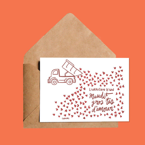 Carte de souhaits | Gros tas d'amour | Oui Manon