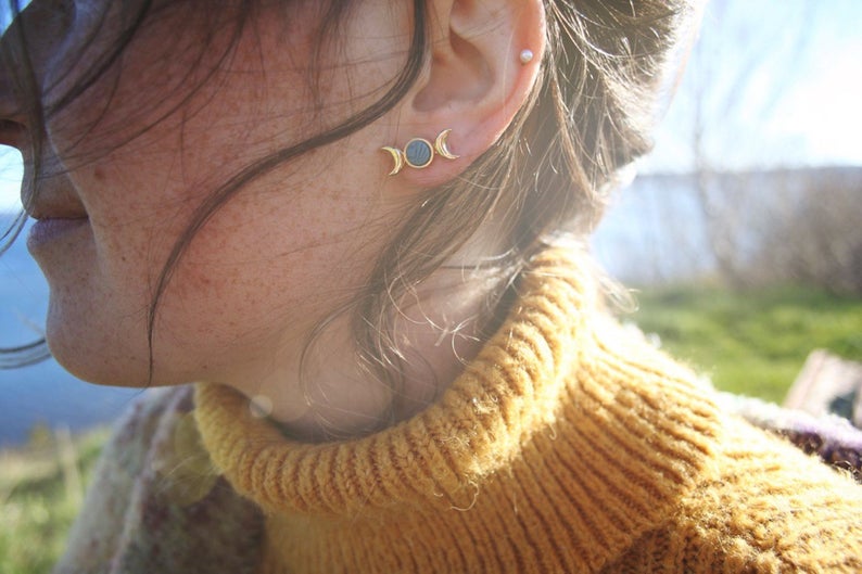 Boucles d'oreilles phase lunaire | Boucle d'or