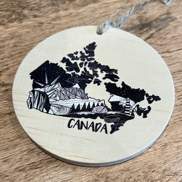 Ornement de Noël | Canada | Reclaimed Print Co