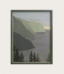 Tableau en bois L'Anse à Tabatière 10 | 16 5/8 X 12 3/8 | RDB Design